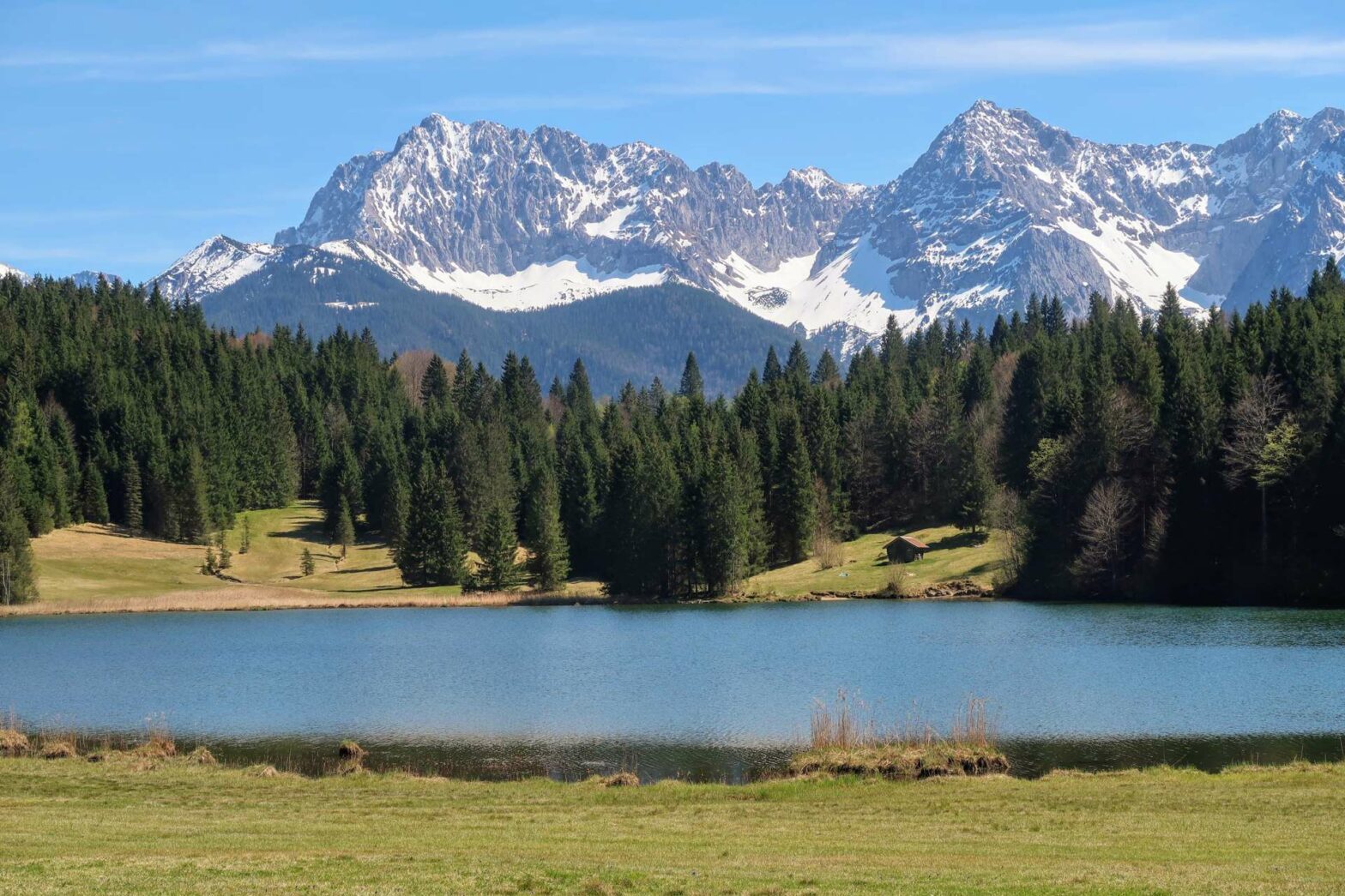 Views across Geroldsee in the Bavarian Alps