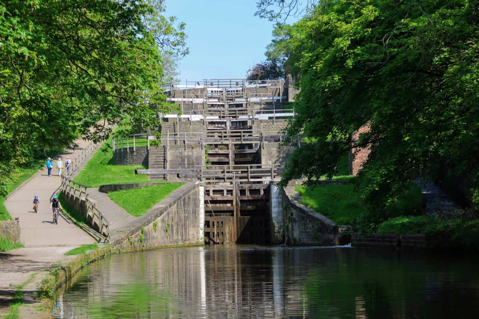 View of Bingley Five Rise Locks