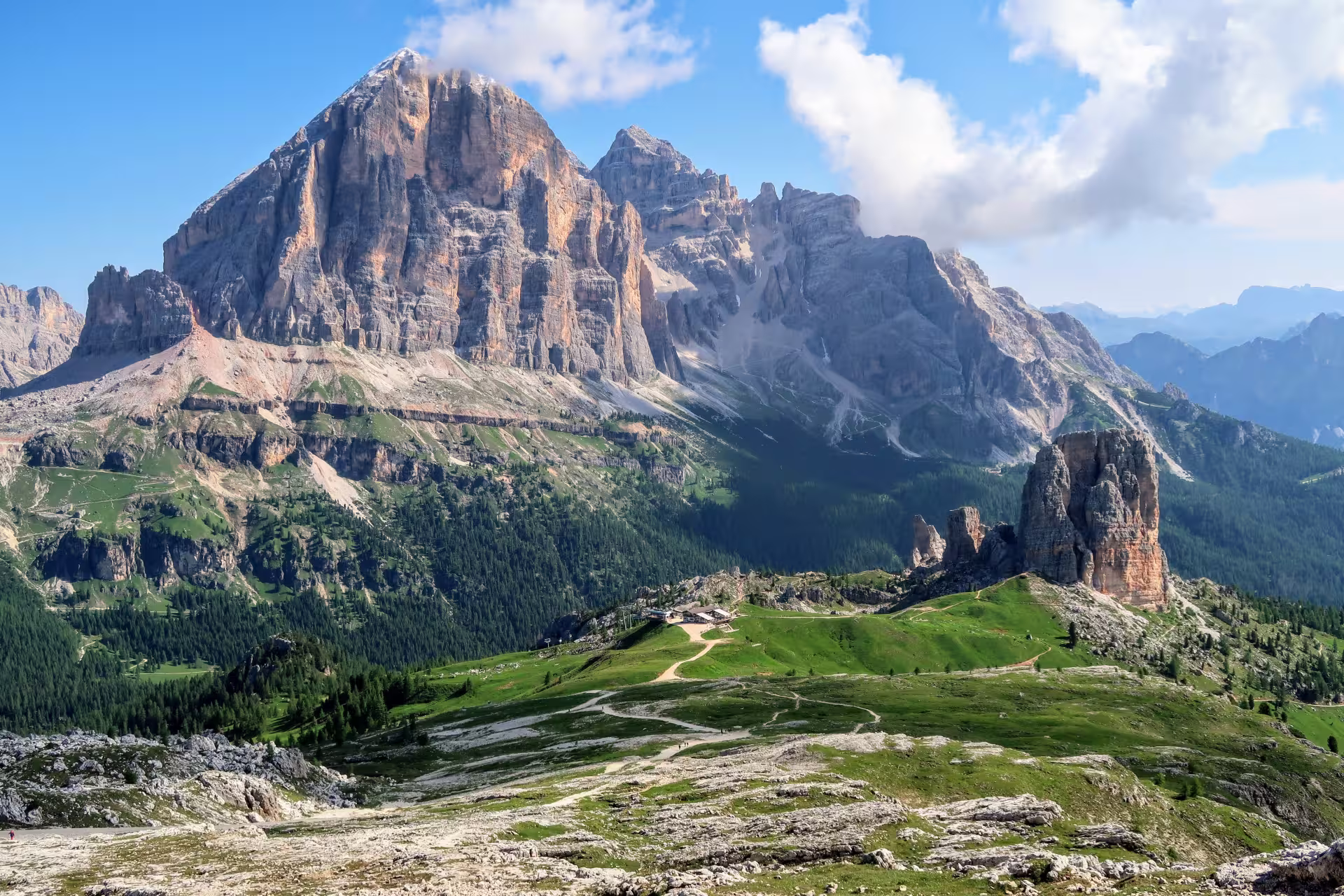 Views of the Cinque Terre on a hike in the Dolomites