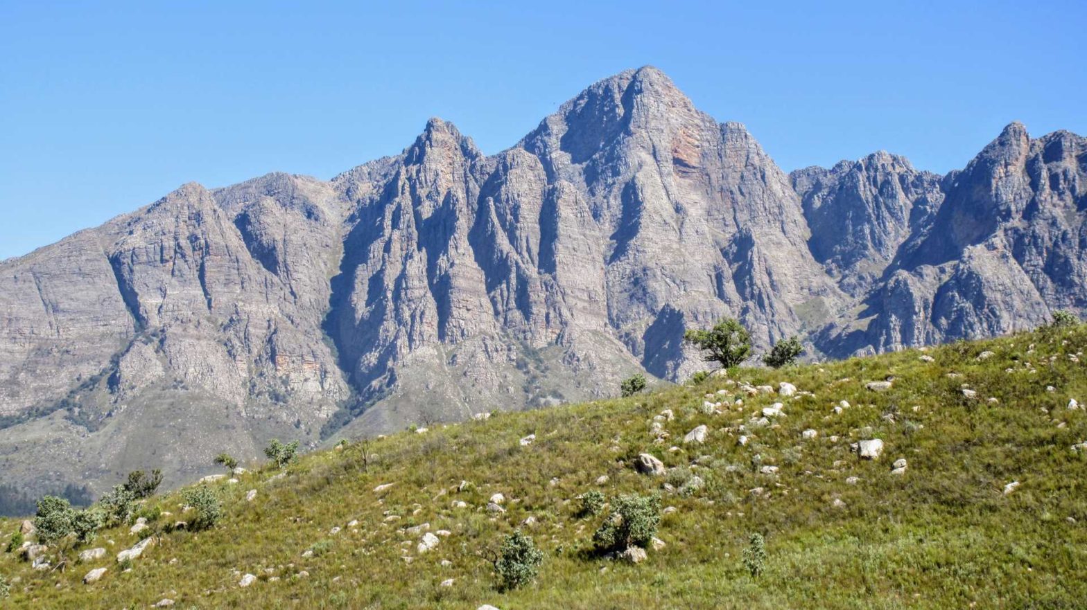 Steep rocky mountain, Tulbagh, South Africa