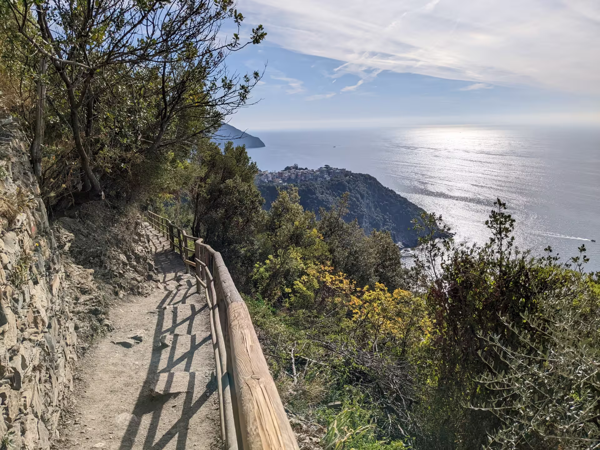 Hiking trail along the Cinque Terre coastline