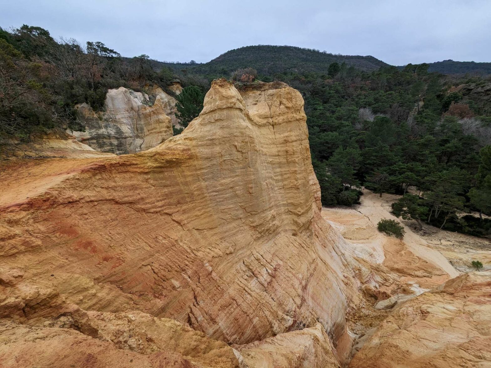 Orange rock formations of Le Colorado Provencal