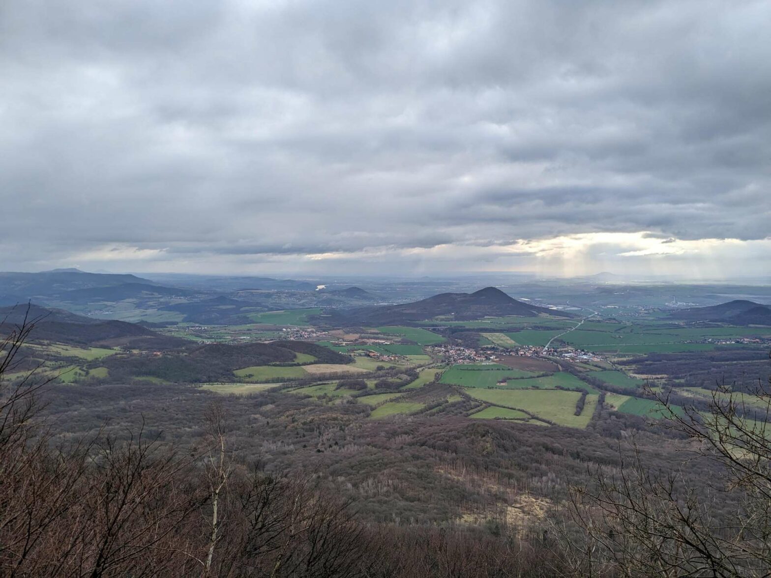 Views from the top of Milešovka Peak
