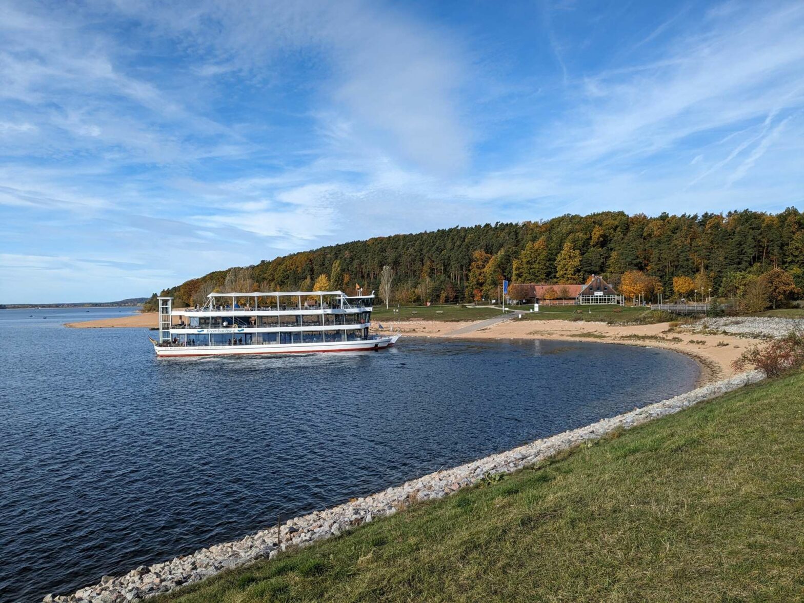 A ferry boat on Großer Brombachsee