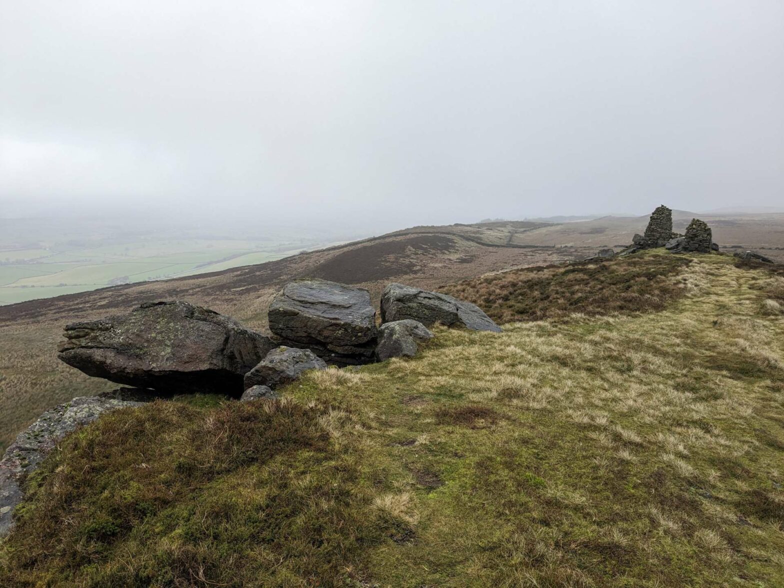 Misty views from the top of Skipton Moor