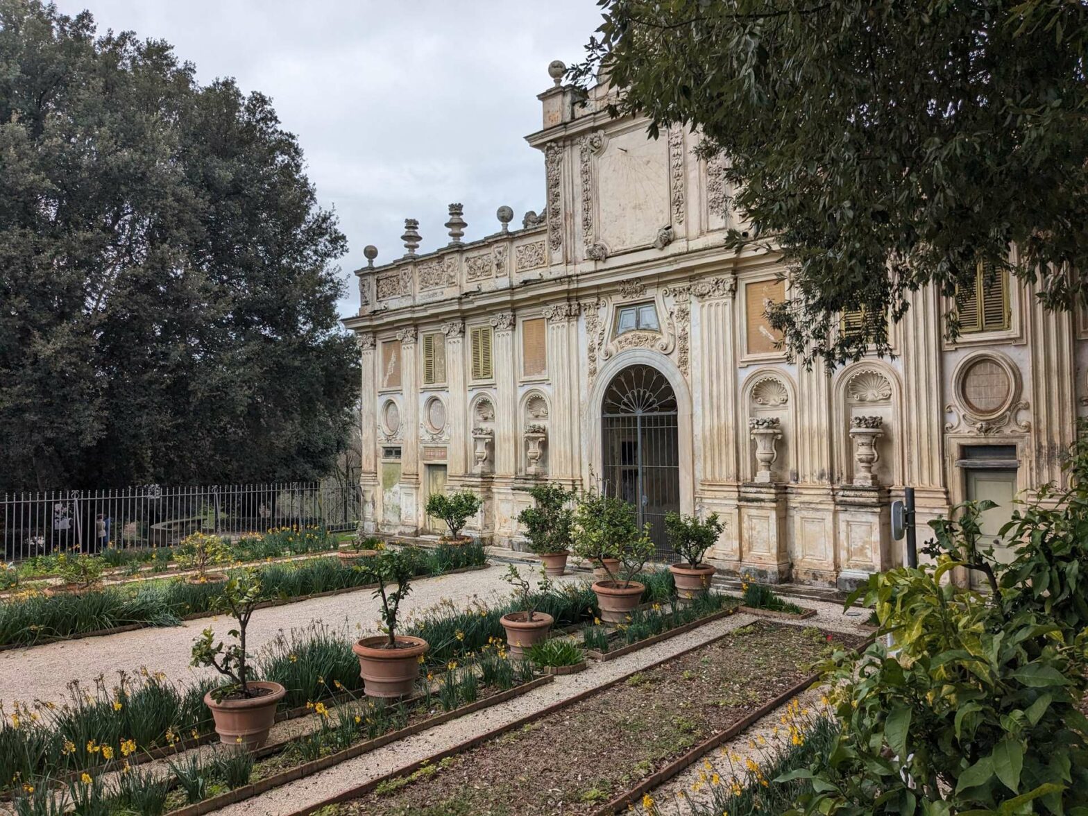 Gardens of the Borghese Gallery in Villa Borghese Park