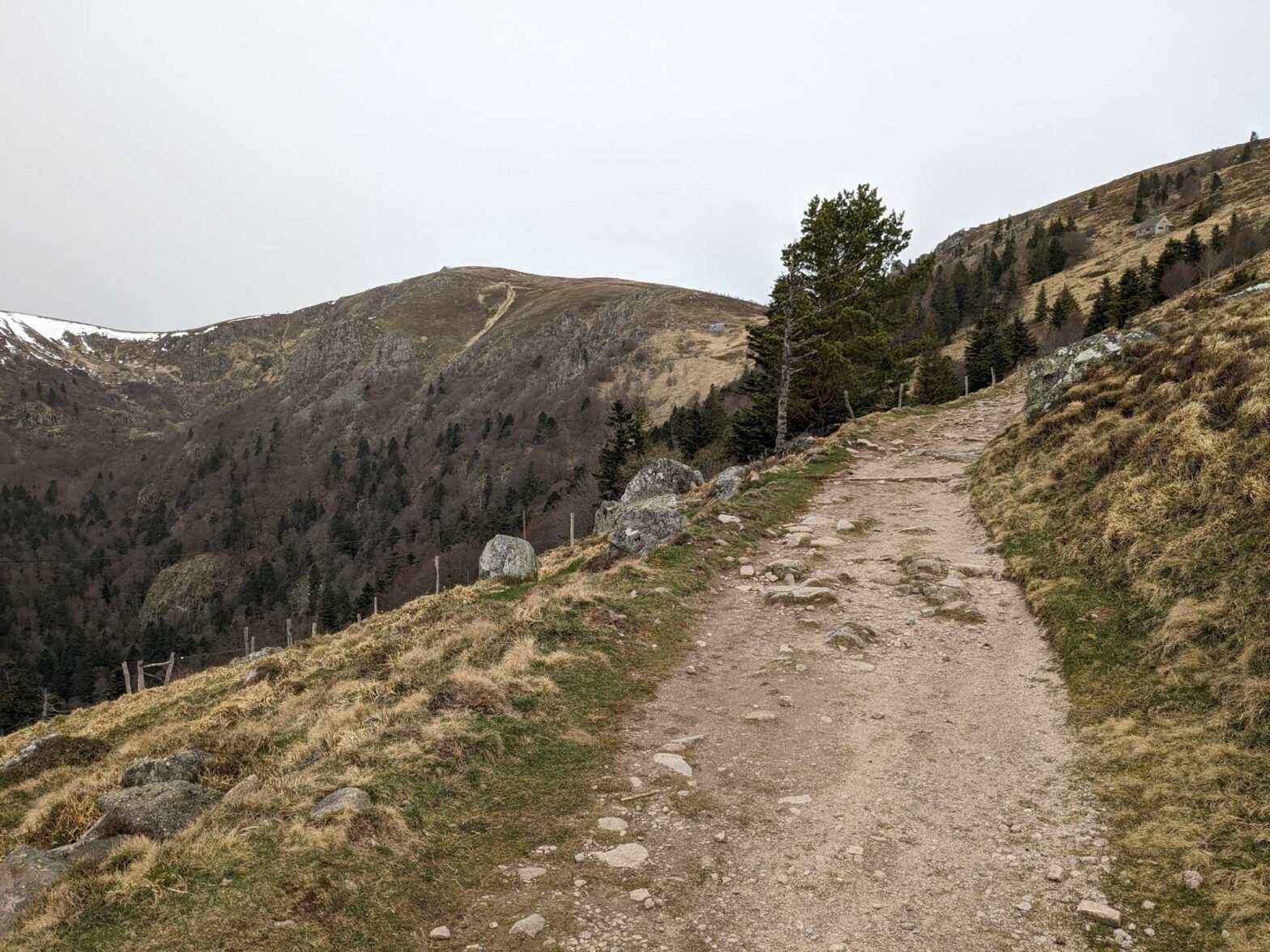 Walking up Hohneck Peak in the Vosges, Alsace