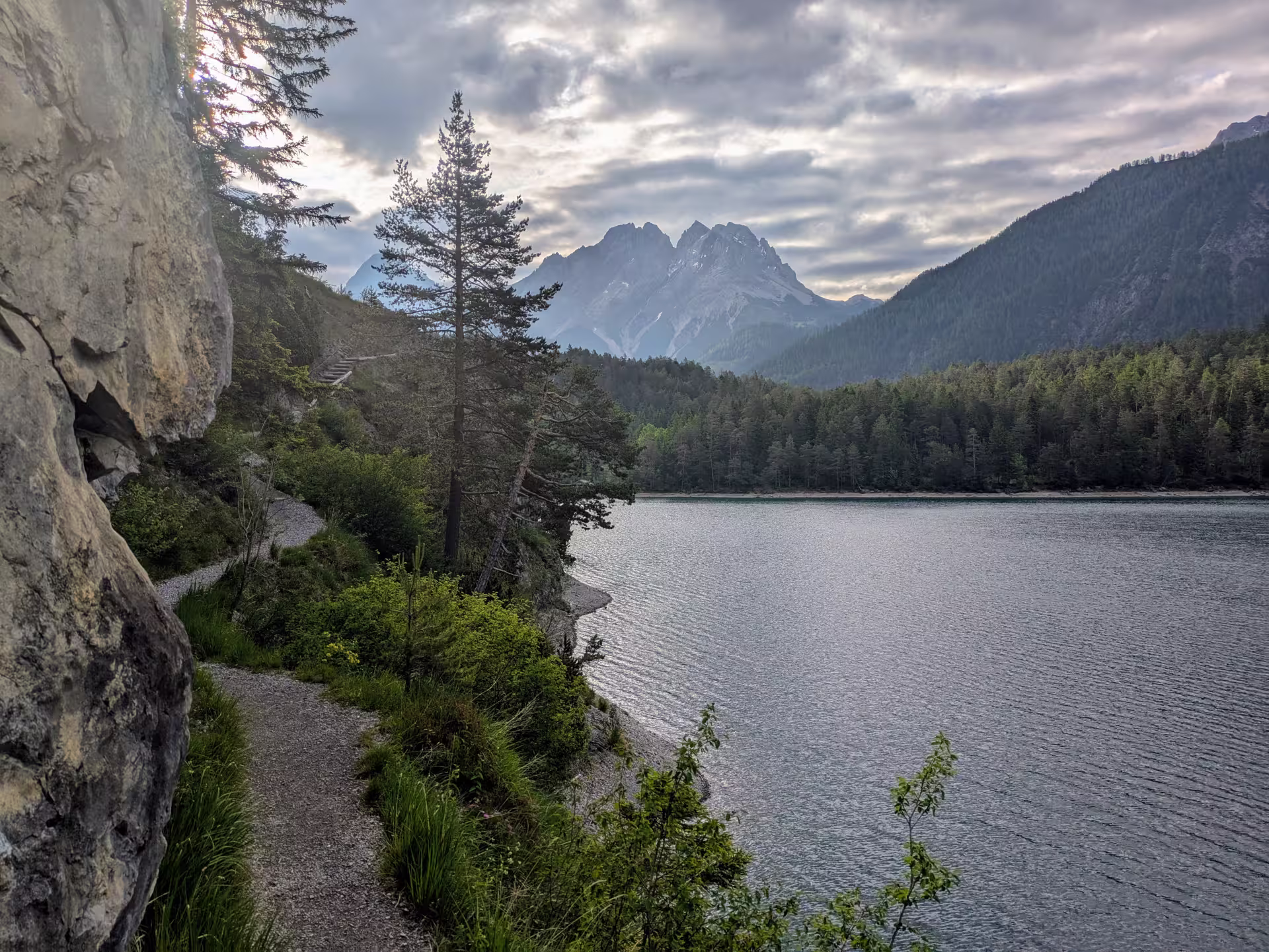 Hiking the three lakes loop walk near Biberwier, Austria