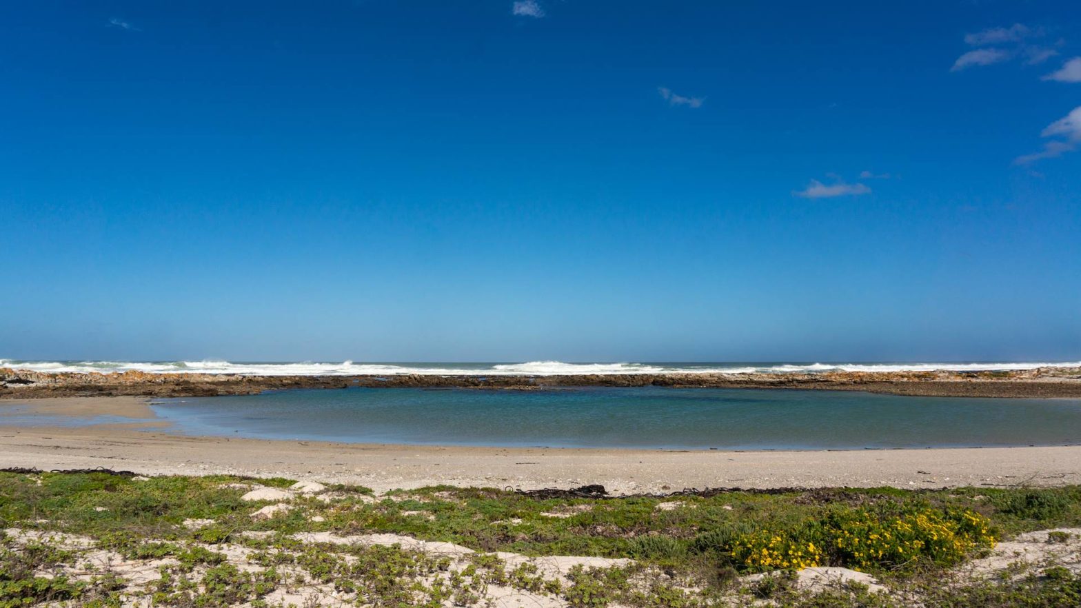 The lagoon at the start of the Agulhas hike.