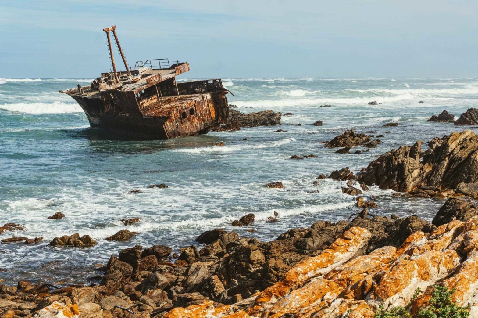 Shipwreck at Agulhas National Park, South Africa.