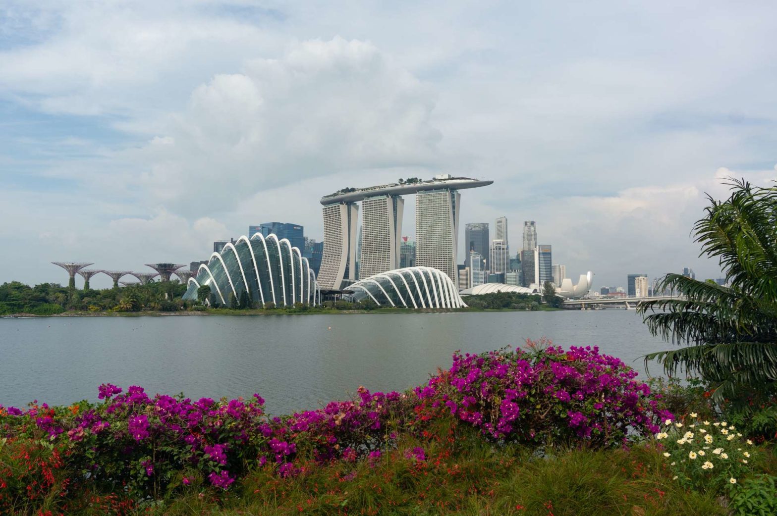 Hike around Marina Reservoir with Marina Bay Sands in the picture